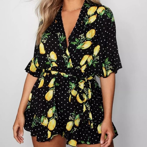 Lemon Dot Playsuit - Picture 1 of 2